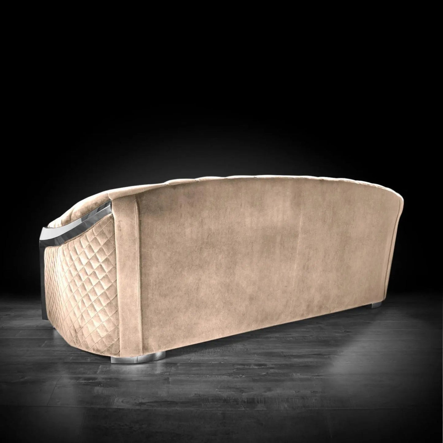 Massimo Silver Premium Sofa Set in Taupe