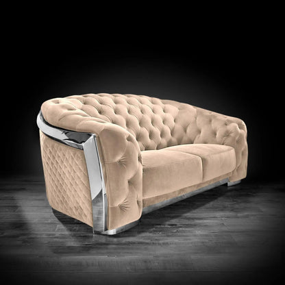 Massimo Silver Premium Sofa Set in Taupe