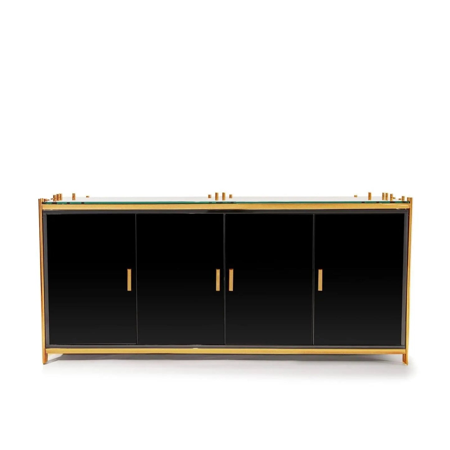 Mauris 4-Door Buffet in Brushed Titanium Gold