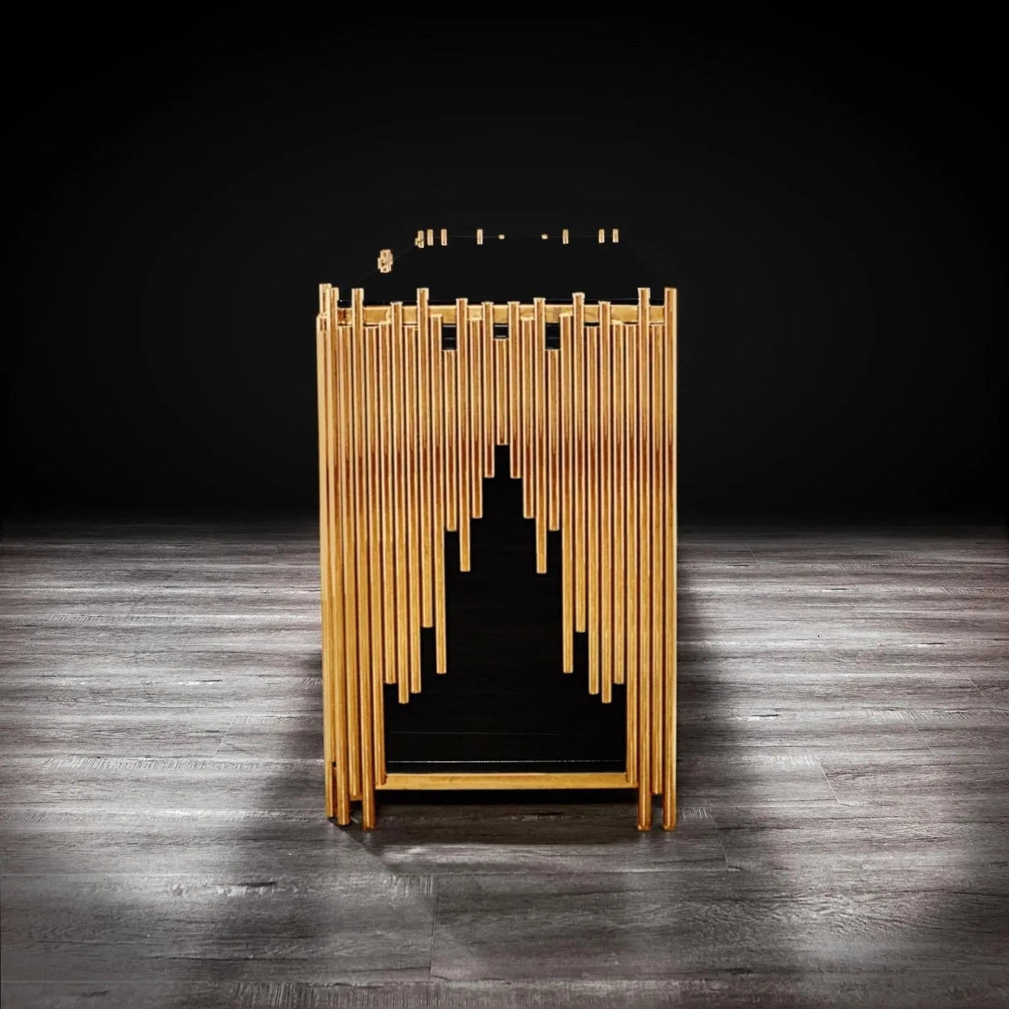 Mauris 4-Door Buffet in Brushed Titanium Gold