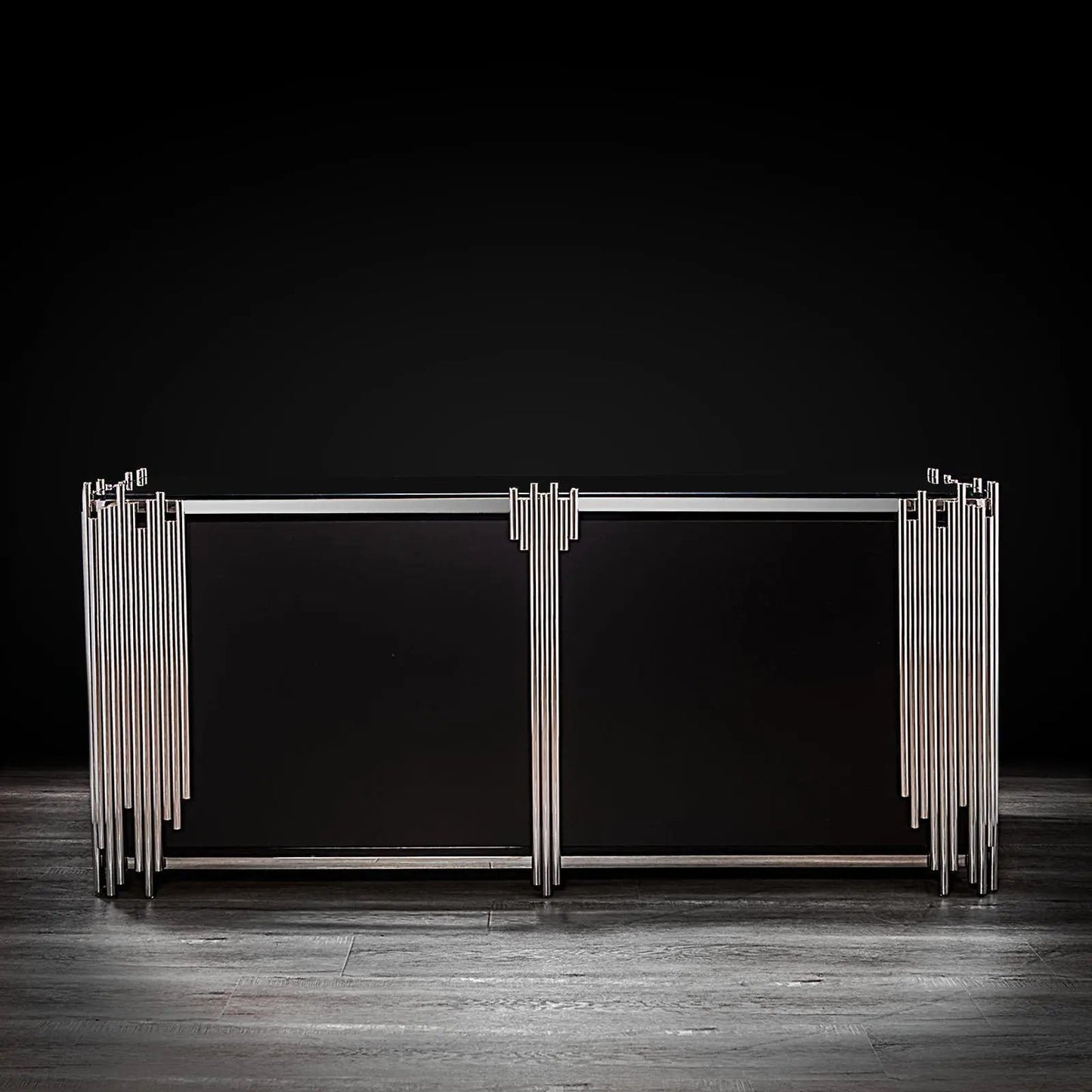 Mauris 4-Door Buffet in Silver Finish