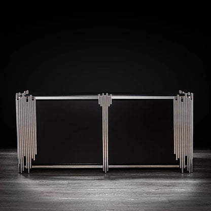 Mauris 4-Door Buffet in Silver Finish