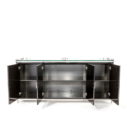 Mauris 4-Door Buffet in Silver Finish