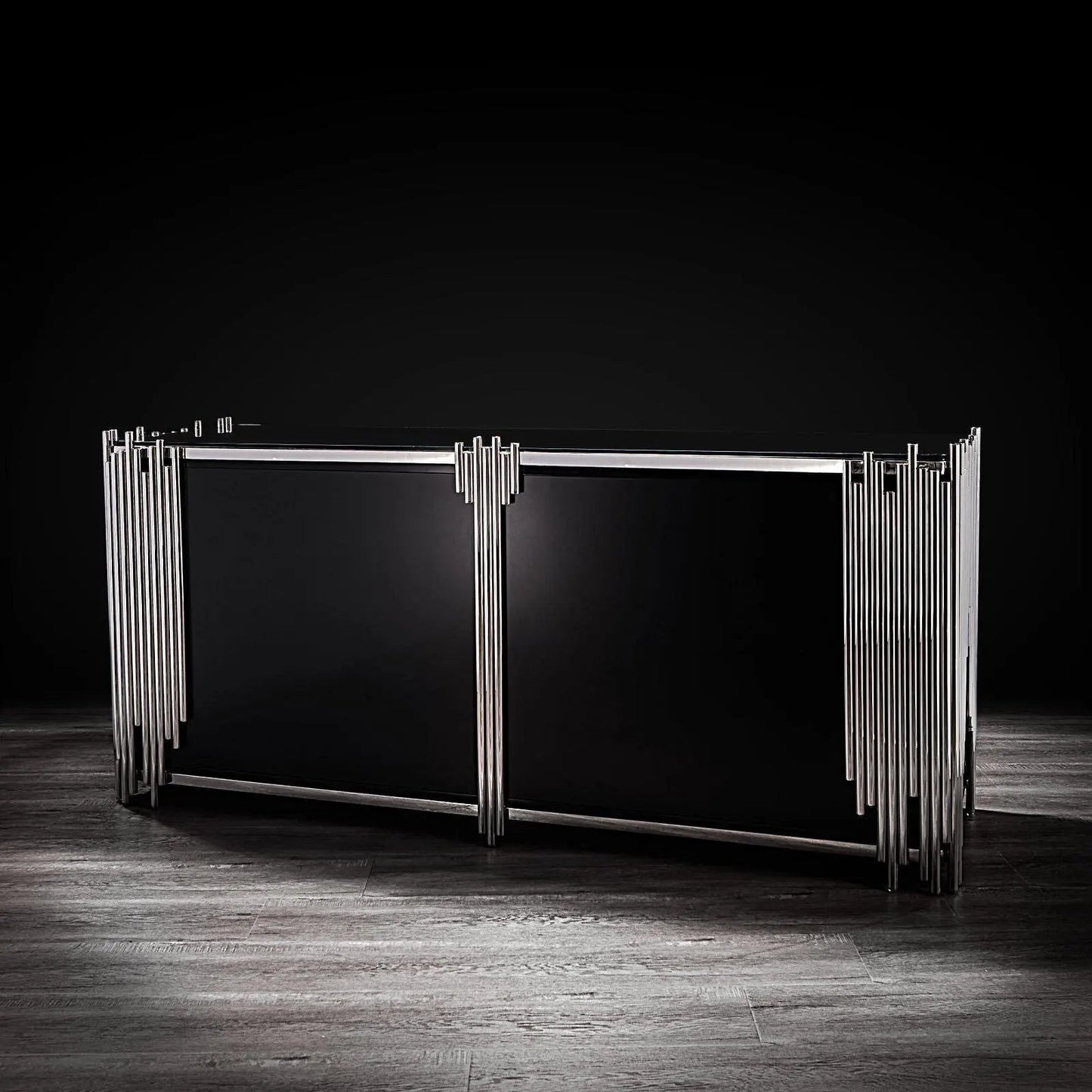 Mauris 4-Door Buffet in Silver Finish