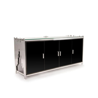 Mauris 4-Door Buffet in Silver Finish