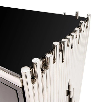 Mauris 4-Door Buffet in Silver Finish