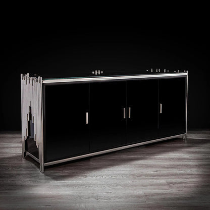 Mauris 4-Door Buffet in Silver Finish