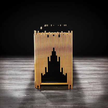 Mauris 4-Door Buffet in Titanium Gold