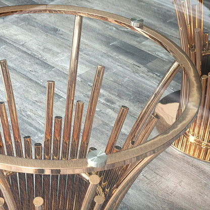 Mauris Rectangular Glass Dining Table