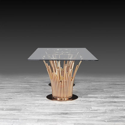 Mauris Rectangular Glass Dining Table