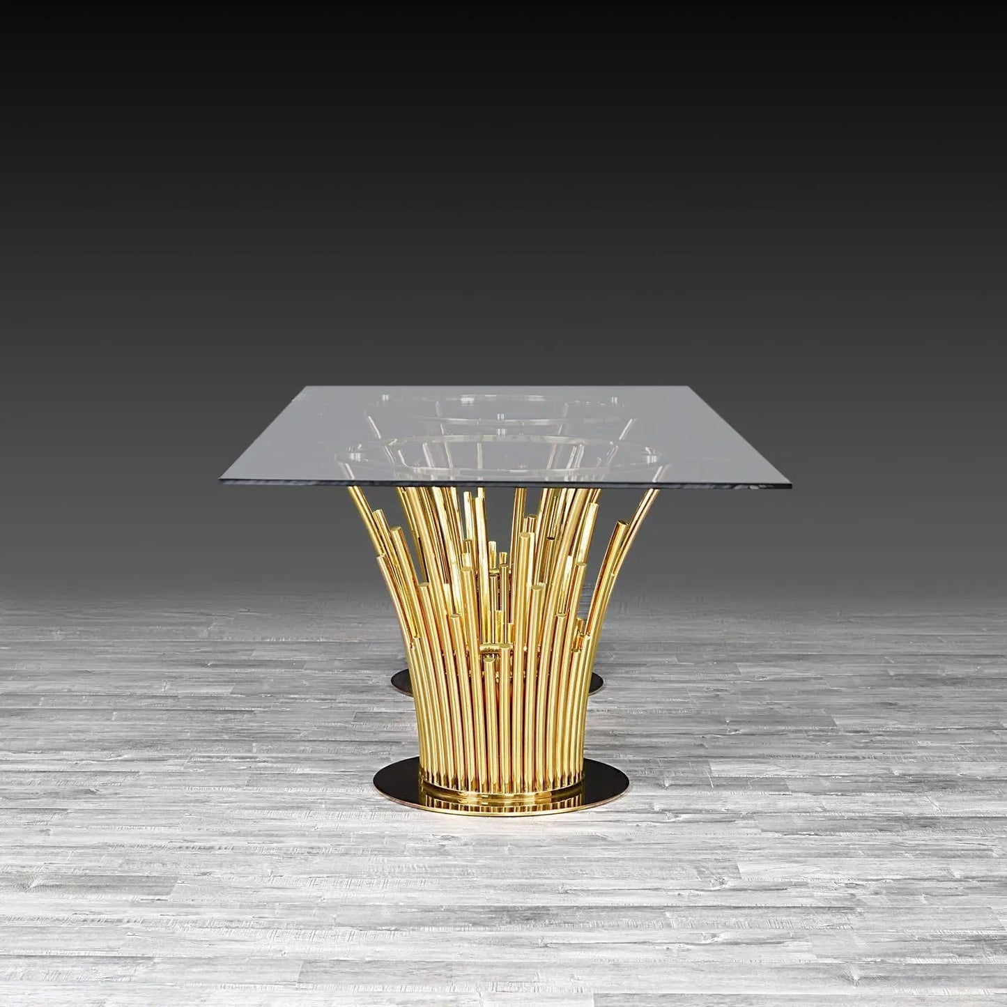 Mauris Rectangular Glass Dining Table