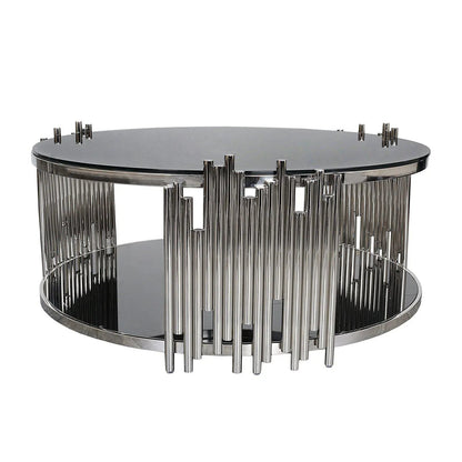 Mauris Round Silver Coffee Table