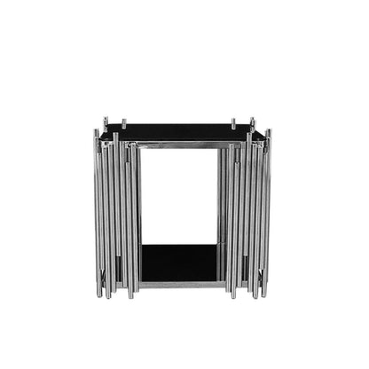 Mauris Square Silver End Table