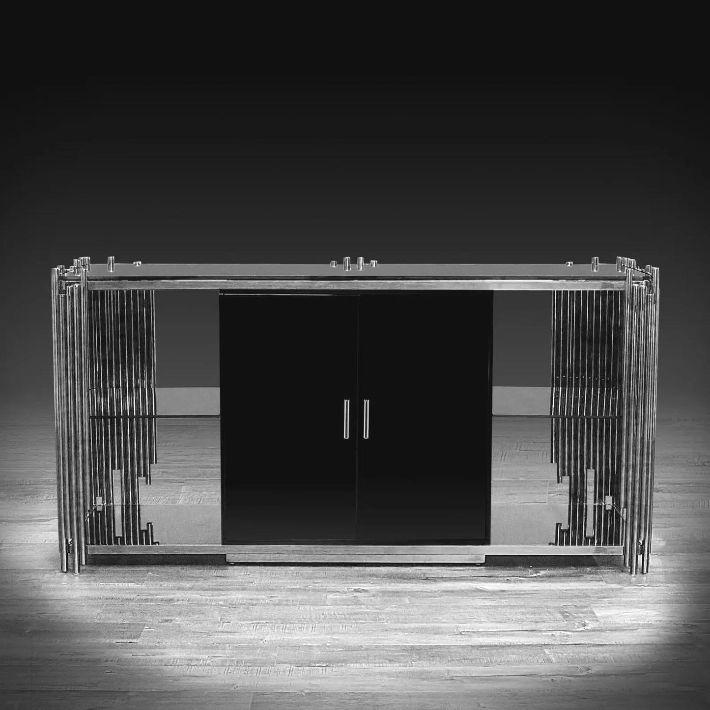 Mauris Buffet in Silver Metallic Finish