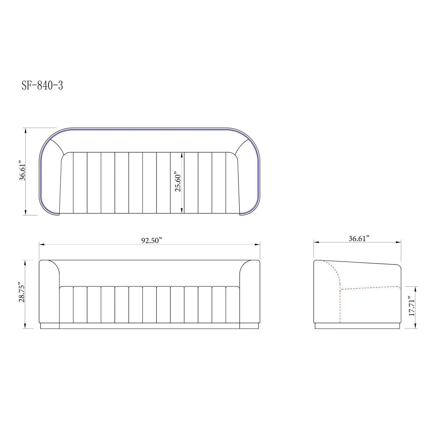 Mauro Brushed Gold Sofa Set – Taupe