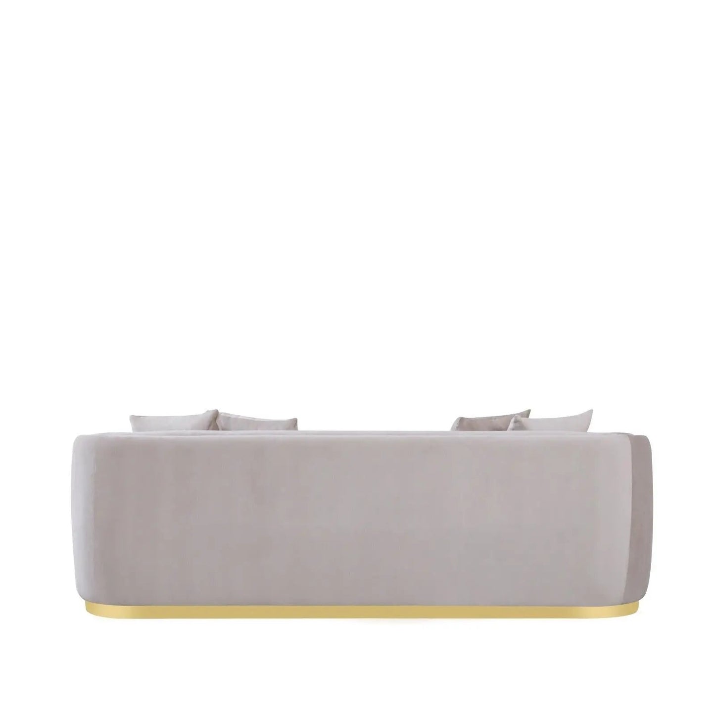 Mauro Brushed Gold Sofa Set – Taupe