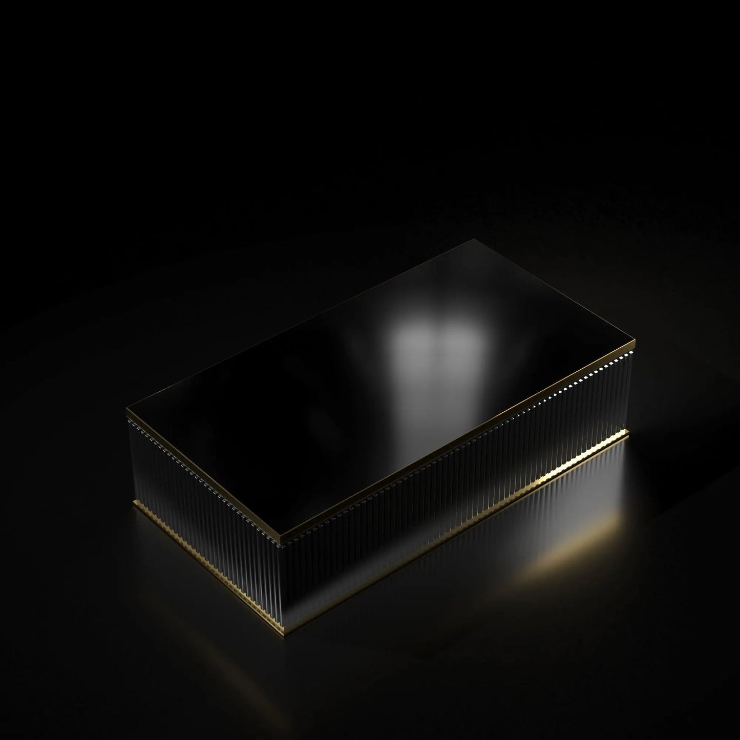 Messina Rect Zirconium Gold Coffee Table