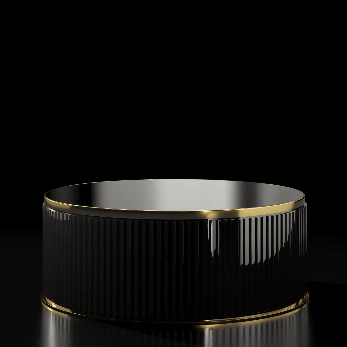 Messina Round Zirconium Gold Coffee Table Roberto Grassie Furniture