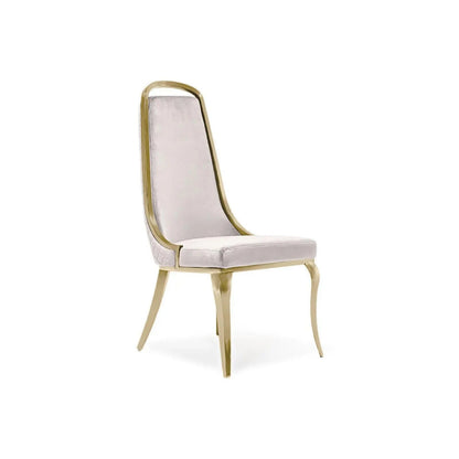 Milano Brushed Titanium Gold Dining Chair
