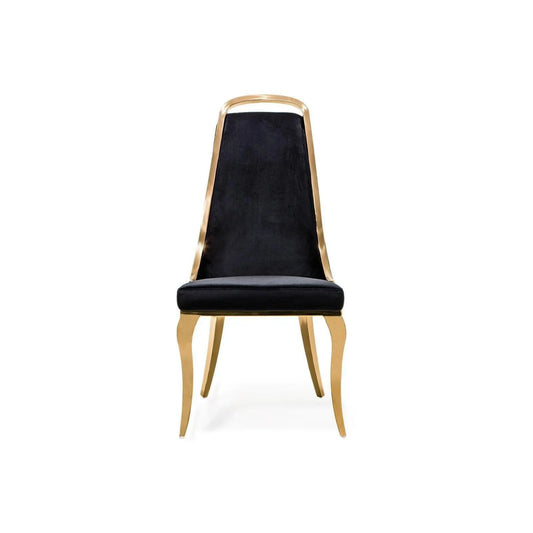 Milano Brushed Titanium Gold Dining Chair