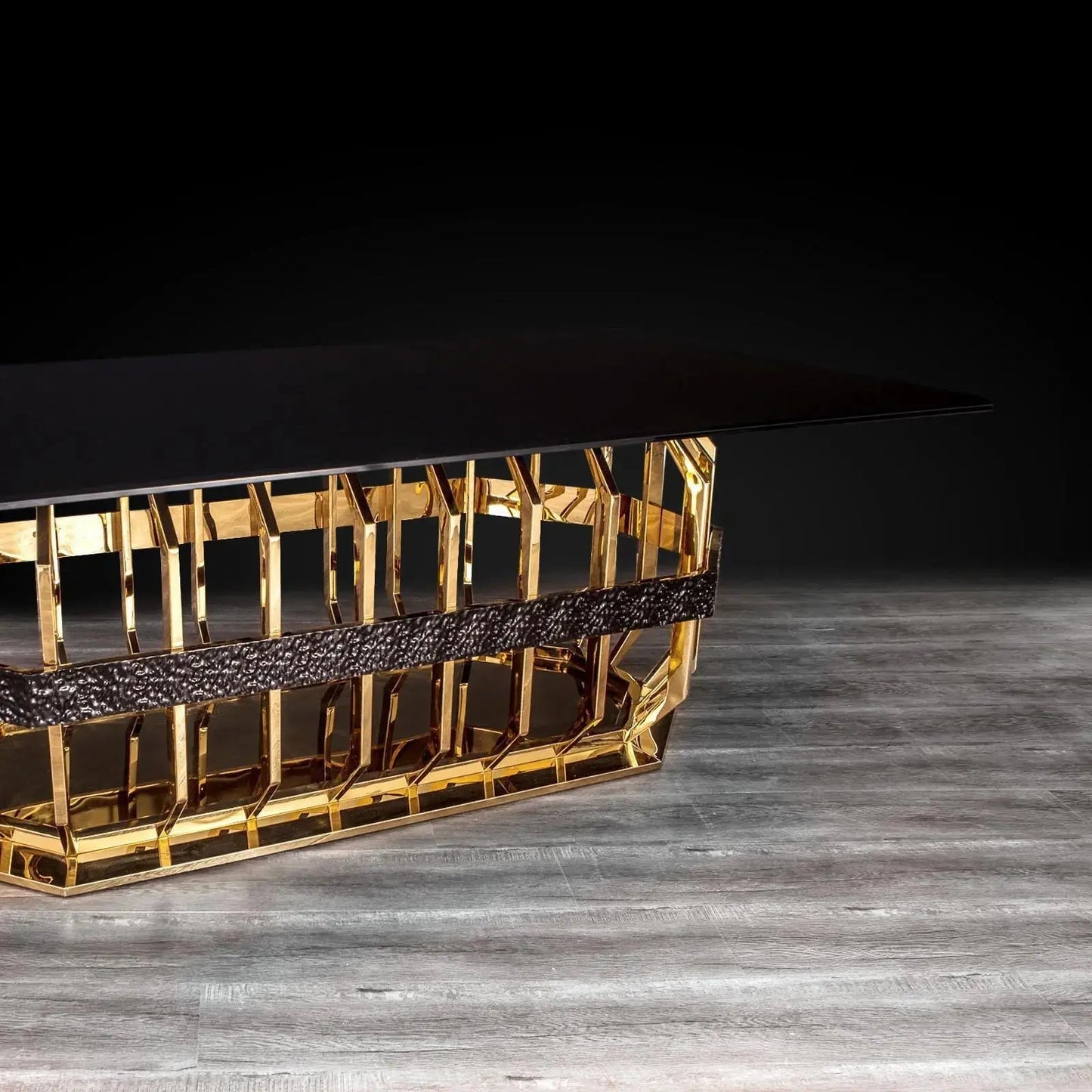 Milano Rectangular Glass-Top Dining Table