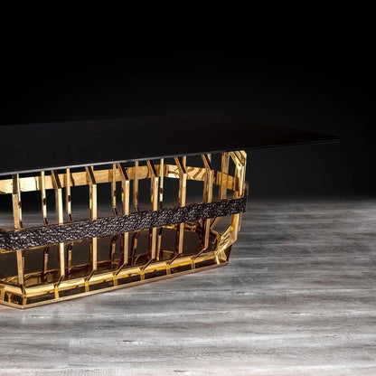 Milano Rectangular Glass-Top Dining Table