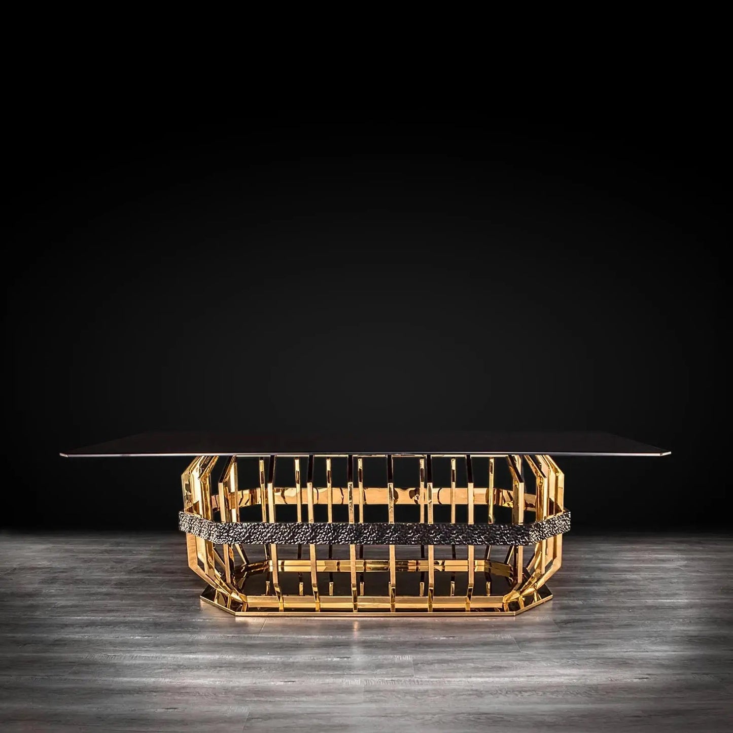 Milano Rectangular Glass-Top Dining Table