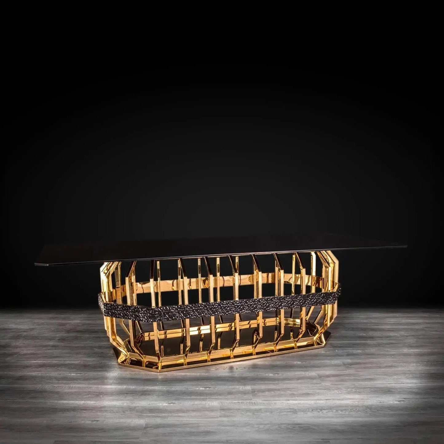 Milano Rectangular Glass-Top Dining Table