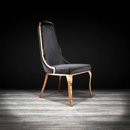 Milano Rose Gold Elegant Dining Chair