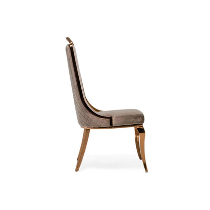 Milano Rose Gold Elegant Dining Chair