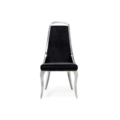 Milano Silver Black Dining Chair RG