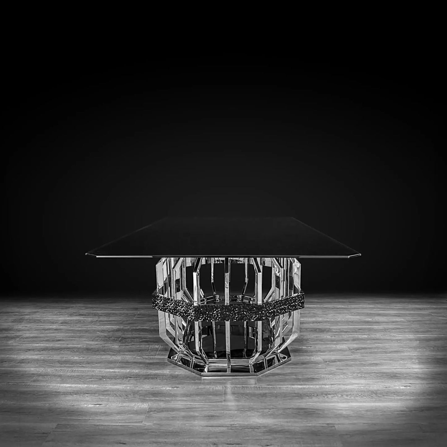 Milano Rectangular Glass-Top Dining Table