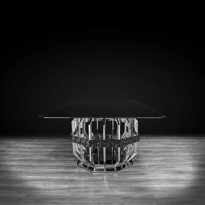 Milano Rectangular Glass-Top Dining Table