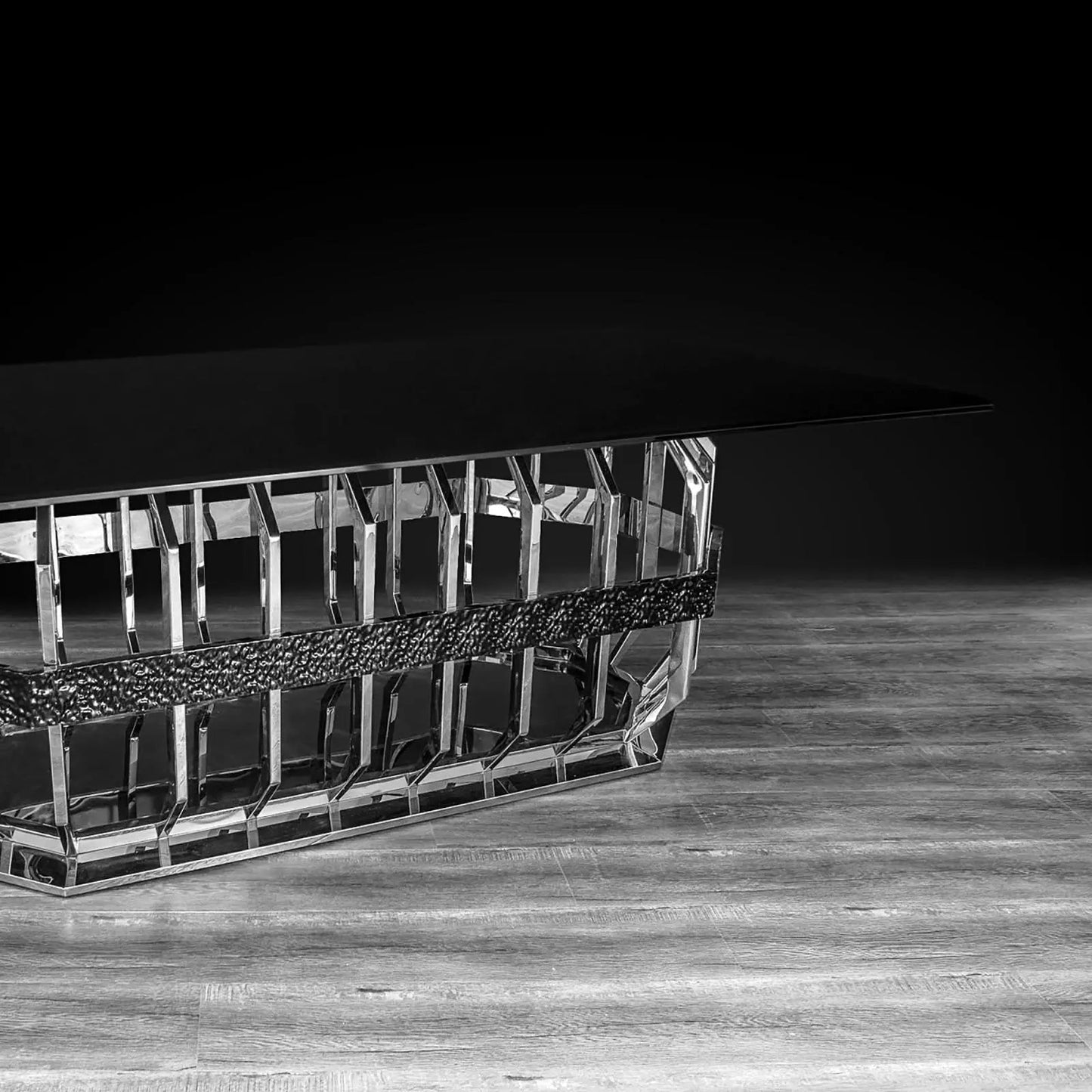 Milano Rectangular Glass-Top Dining Table