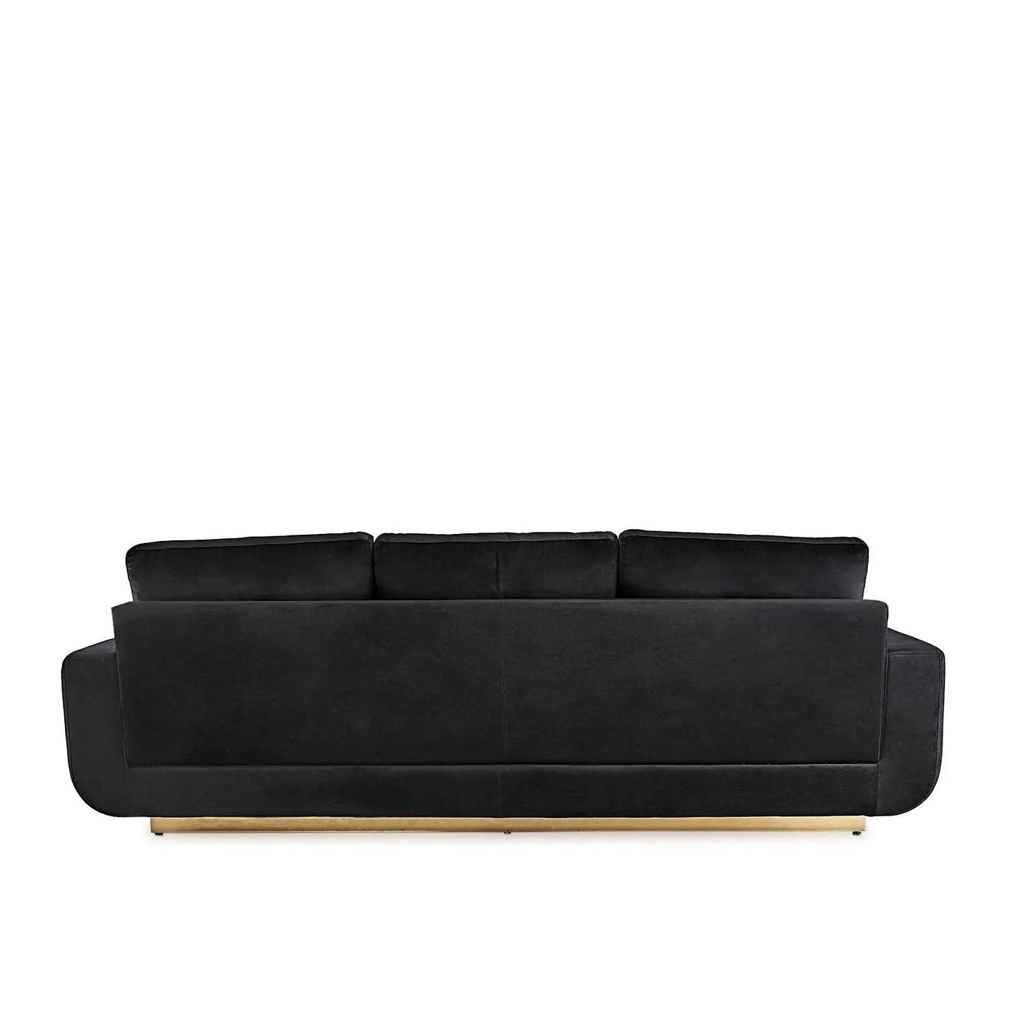Milano Titanium Gold Sofa Set – Black