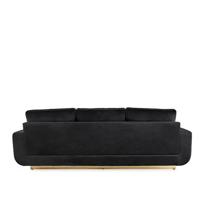 Milano Titanium Gold Sofa Set – Black