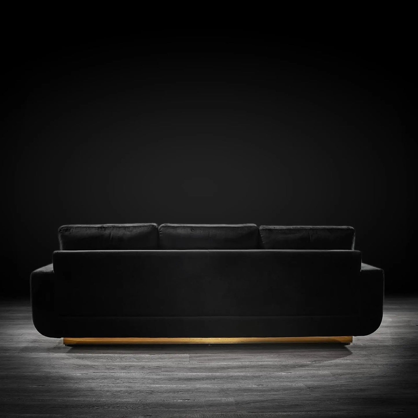 Milano Titanium Gold Sofa Set – Black
