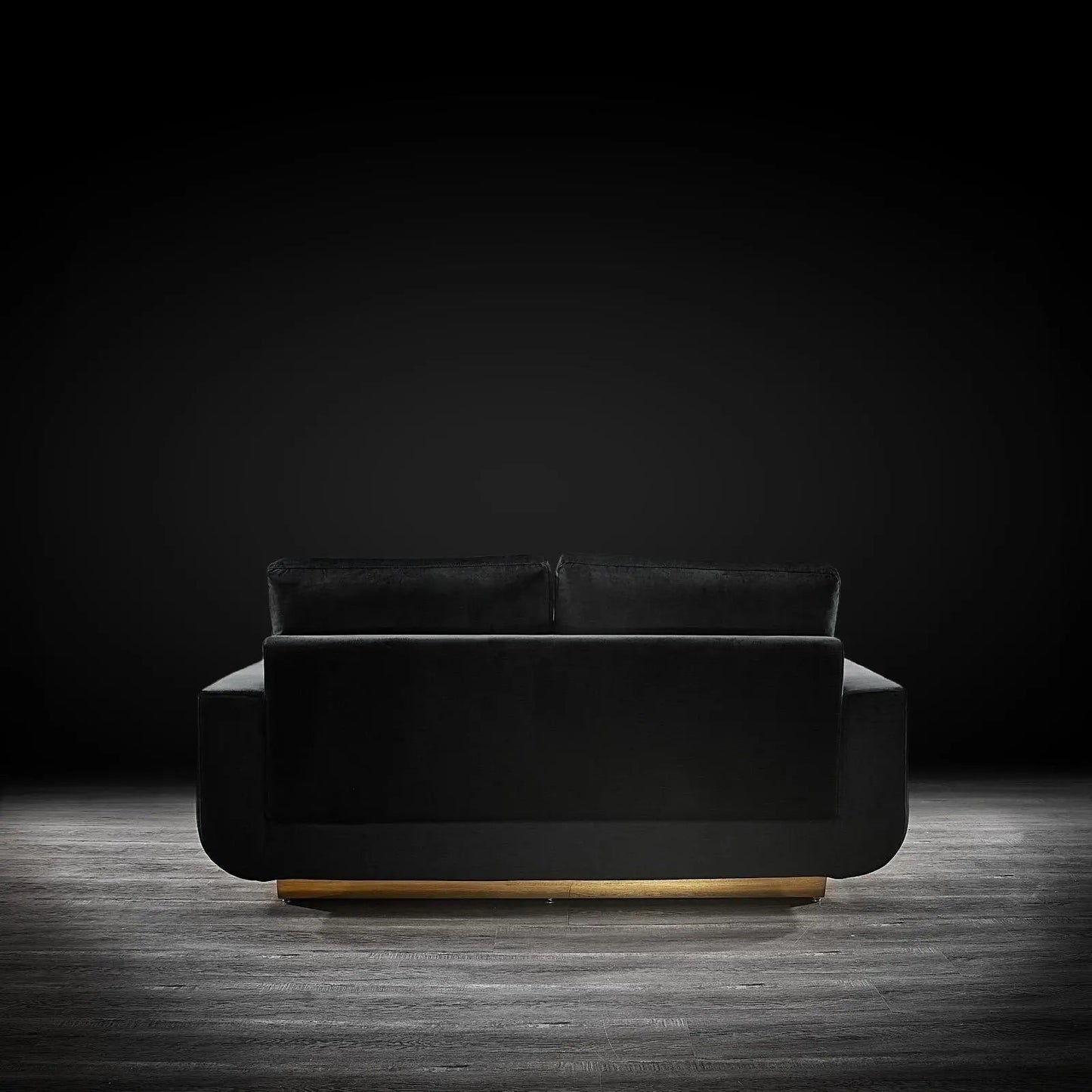 Milano Titanium Gold Sofa Set – Black