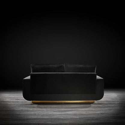 Milano Titanium Gold Sofa Set – Black
