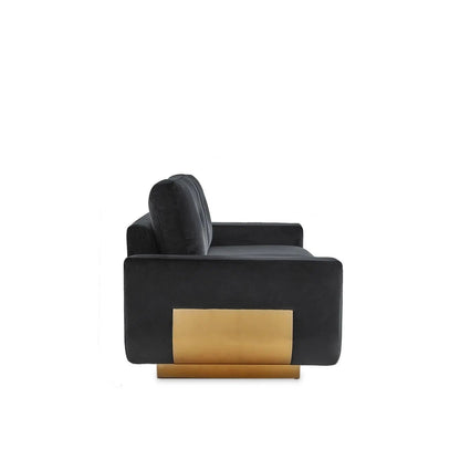 Milano Titanium Gold Sofa Set – Black