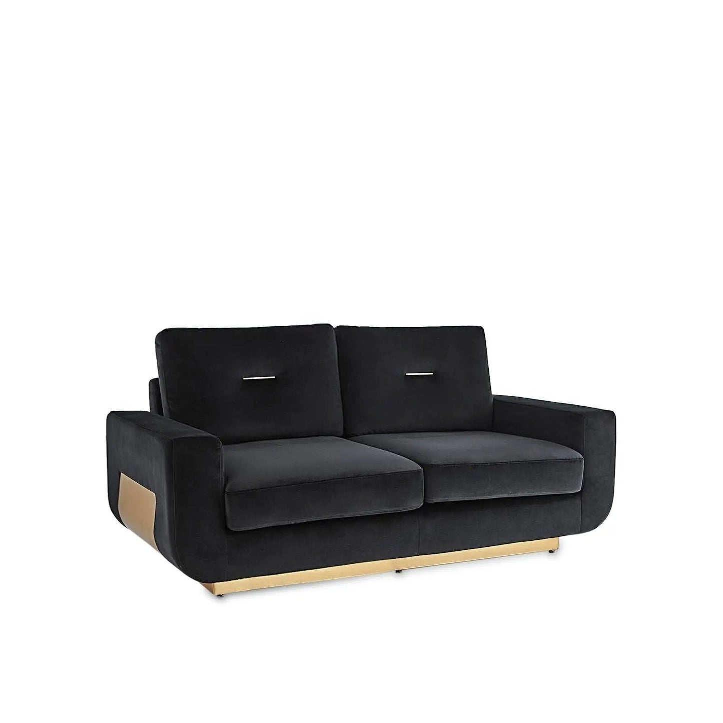 Milano Titanium Gold Sofa Set – Black