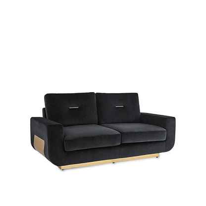 Milano Titanium Gold Sofa Set – Black