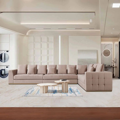 Mino Camel Sectional Sofa – Contemporary Look