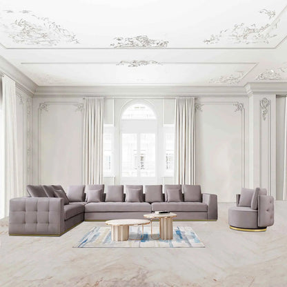 Mino Sectional in Ash Gray