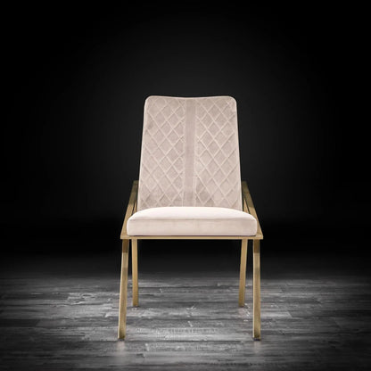 Nolan Champagne Gold Modern Dining Chair