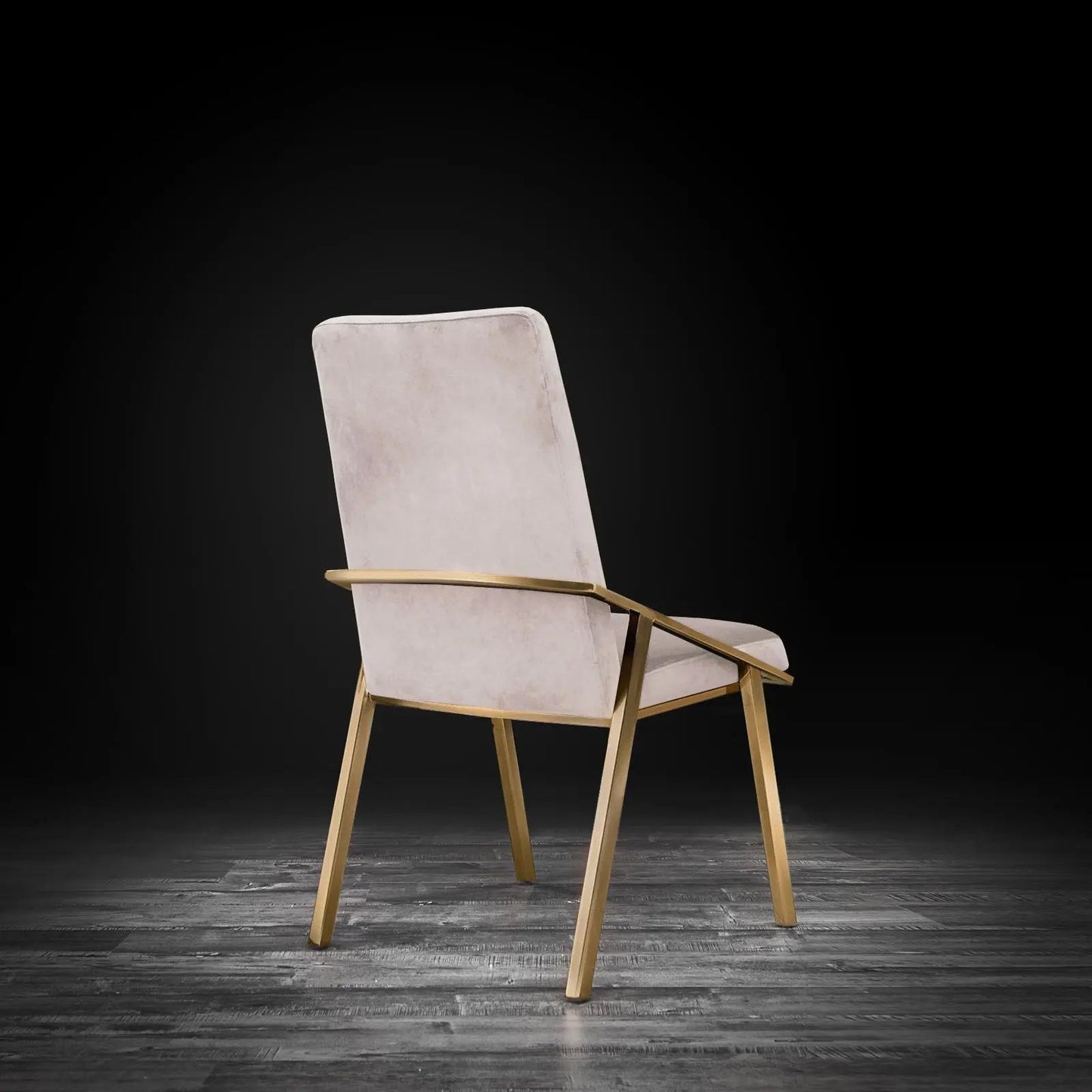 Nolan Champagne Gold Modern Dining Chair