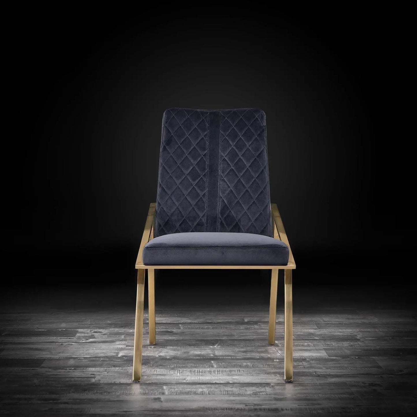 Nolan Champagne Gold Modern Dining Chair