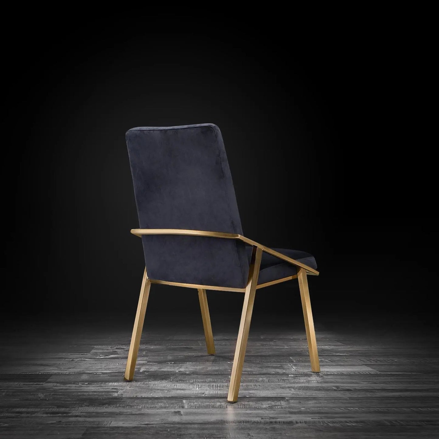 Nolan Champagne Gold Modern Dining Chair