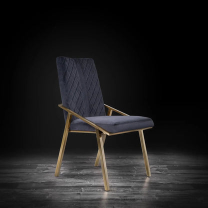 Nolan Champagne Gold Modern Dining Chair