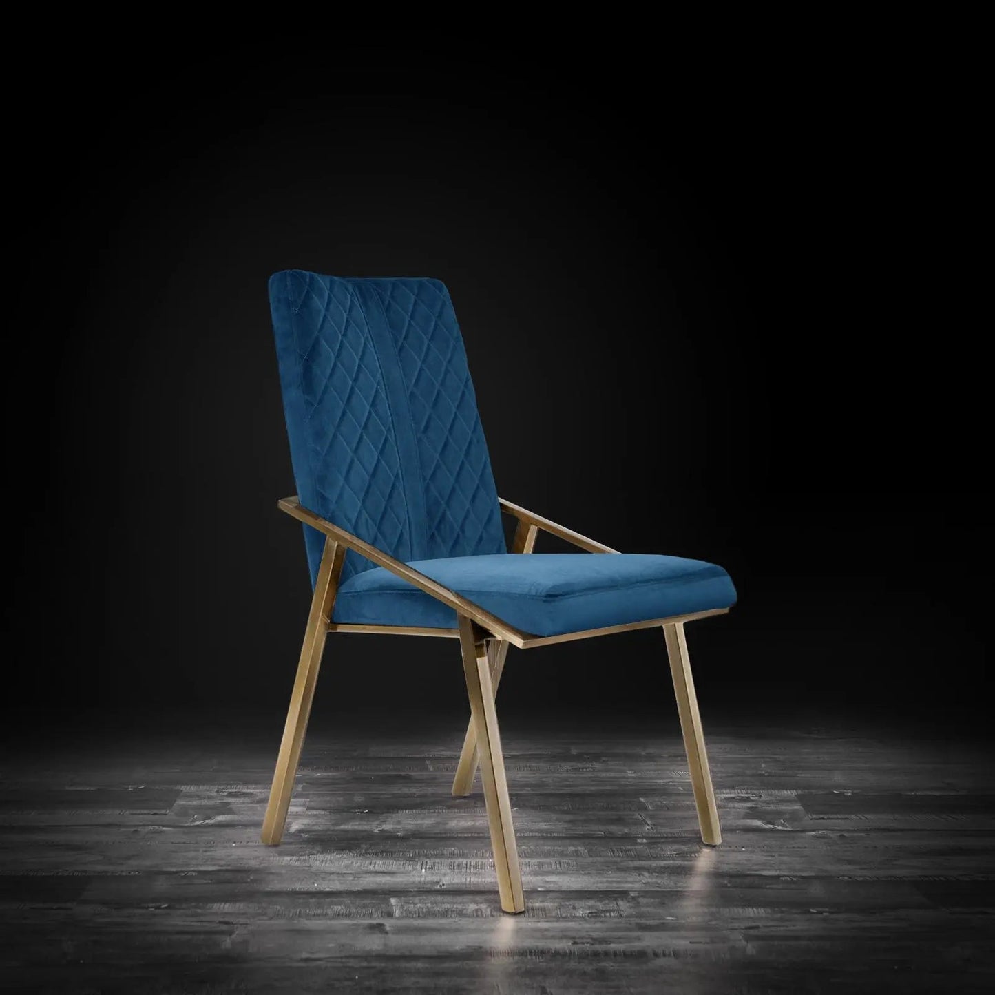 Nolan Champagne Gold Modern Dining Chair